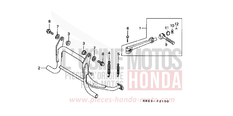 STAENDER von CB1300 Super Bold'or ABS RADIANT RED METALLIC (R218) von 1996